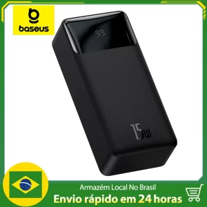 Carregador Portátil Recarregável USB Powerbank Baseus 30000mah 15w Display Digital