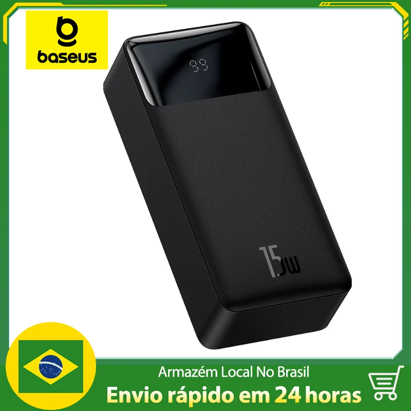 Carregador Portátil Recarregável USB Powerbank Baseus 30000mah 15w Display Digital