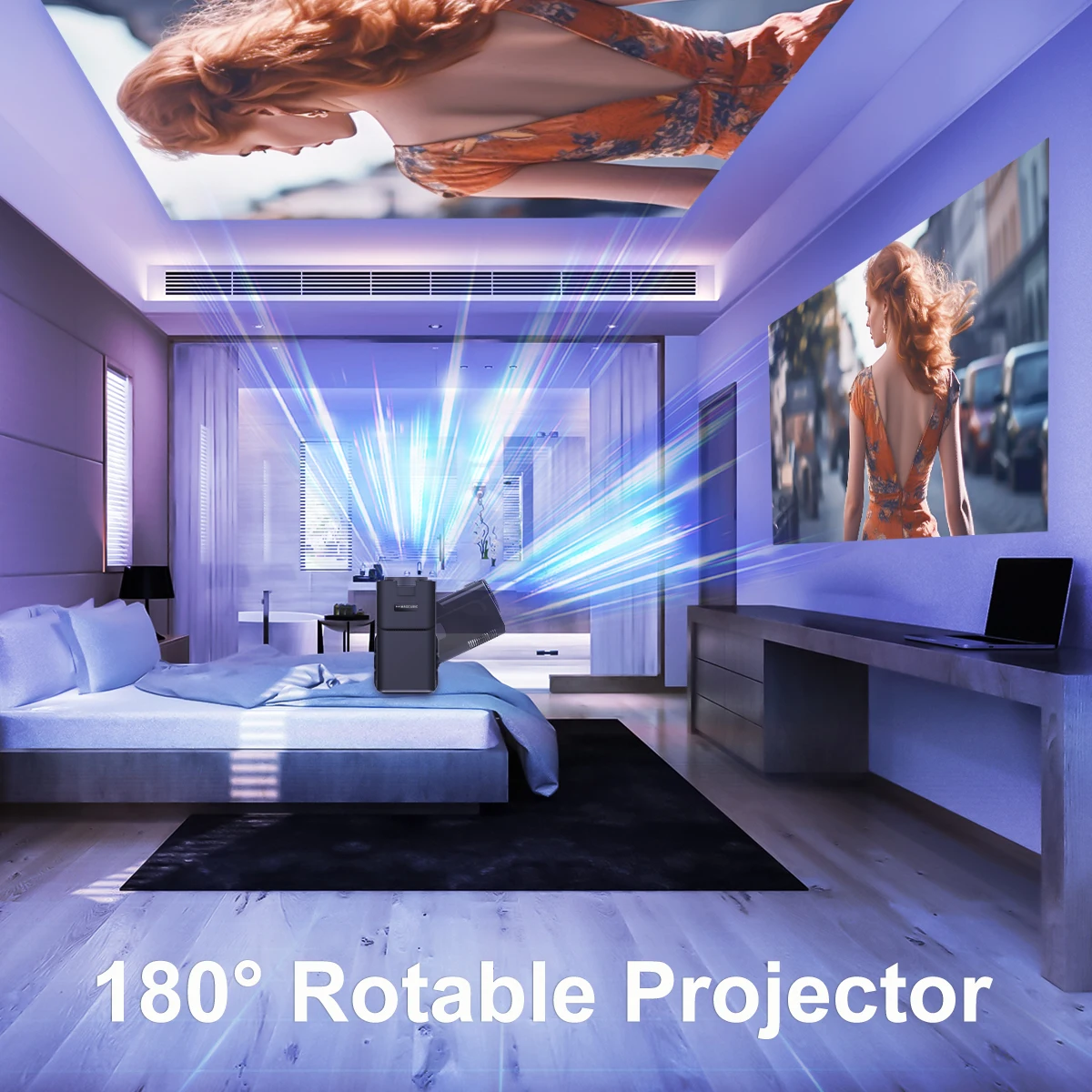 Projetor Portátil 4K Magcubic HY320 – Android 11, Full HD, Wi-Fi 6, BT 5.0 - Imagem 6