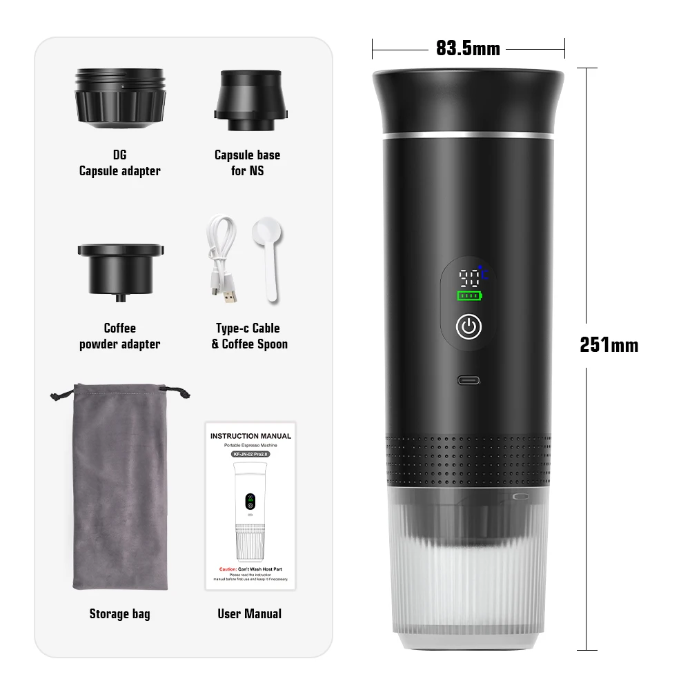 Máquina de Café Espresso Portátil Elétrica - Imagem 11