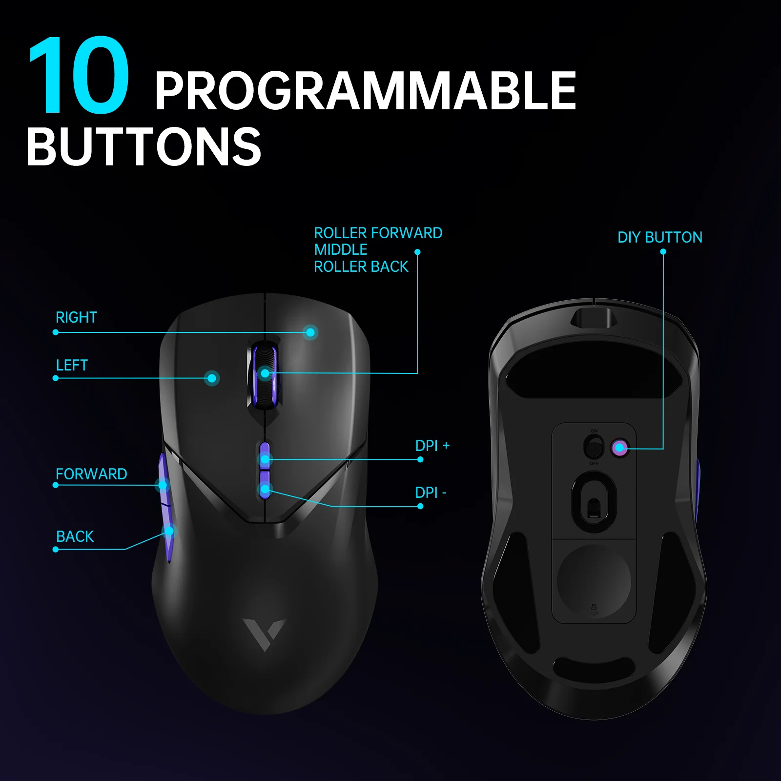 Mouse Gamer Sem Fio Rapoo - Imagem 2